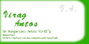 virag antos business card